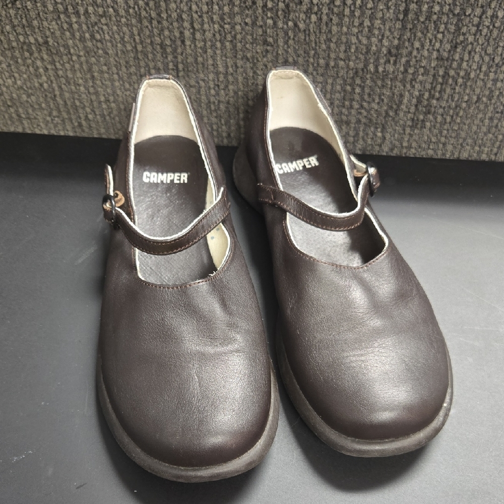 Camper Dark Brown Ladies Dress Shoe